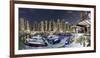 Dubai Marina, Night Photography, Yachts, Tower, Hotels-Axel Schmies-Framed Photographic Print