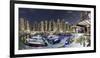 Dubai Marina, Night Photography, Yachts, Tower, Hotels-Axel Schmies-Framed Photographic Print