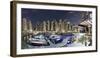 Dubai Marina, Night Photography, Yachts, Tower, Hotels-Axel Schmies-Framed Photographic Print