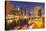 Dubai Marina Skyline and Tourist Boats at Night, Dubai City, United Arab Emirates, Middle East-Neale Clark-Stretched Canvas