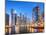 Dubai Marina Skyline at Night, Dubai City, United Arab Emirates, Middle East-Neale Clark-Mounted Photographic Print