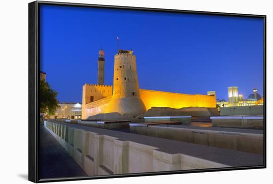 Dubai Museum and Minaret, the Oldest Building in Dubai, Dubai, United Arab Emirates, Middle East-Christian Kober-Framed Photographic Print