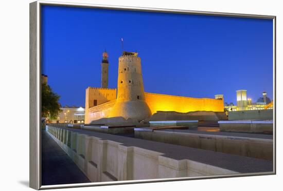 Dubai Museum and Minaret, the Oldest Building in Dubai, Dubai, United Arab Emirates, Middle East-Christian Kober-Framed Photographic Print