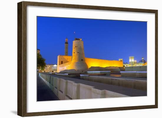 Dubai Museum and Minaret, the Oldest Building in Dubai, Dubai, United Arab Emirates, Middle East-Christian Kober-Framed Photographic Print