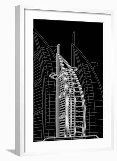 Dubai Night-Cristian Mielu-Framed Art Print