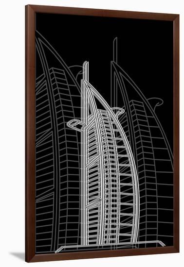 Dubai Night-Cristian Mielu-Framed Art Print