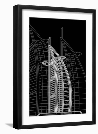 Dubai Night-Cristian Mielu-Framed Art Print