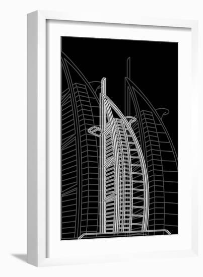 Dubai Night-Cristian Mielu-Framed Art Print