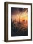 Dubai's Fiery sunset-David George-Framed Photographic Print