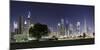 Dubai, Skyline at Night, Dubai Marina, United Arab Emirates-Axel Schmies-Mounted Photographic Print