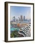 Dubai Skyline, Elevated View Over the Dubai Mall and Burj Khalifa Park, Dubai-null-Framed Photographic Print