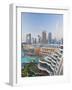 Dubai Skyline, Elevated View Over the Dubai Mall and Burj Khalifa Park, Dubai-null-Framed Photographic Print