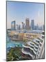 Dubai Skyline, Elevated View Over the Dubai Mall and Burj Khalifa Park, Dubai-null-Mounted Photographic Print