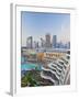 Dubai Skyline, Elevated View Over the Dubai Mall and Burj Khalifa Park, Dubai-null-Framed Photographic Print