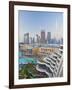 Dubai Skyline, Elevated View Over the Dubai Mall and Burj Khalifa Park, Dubai-null-Framed Photographic Print