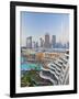 Dubai Skyline, Elevated View Over the Dubai Mall and Burj Khalifa Park, Dubai-null-Framed Photographic Print