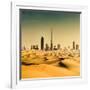 Dubai Skyline from the Desert-franckreporter-Framed Photographic Print