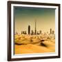 Dubai Skyline from the Desert-franckreporter-Framed Photographic Print