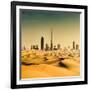 Dubai Skyline from the Desert-franckreporter-Framed Photographic Print