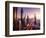 Dubai Skyline in Sunset Time, United Arab Emirates-Iakov Kalinin-Framed Photographic Print