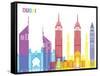 Dubai Skyline Pop-paulrommer-Framed Stretched Canvas