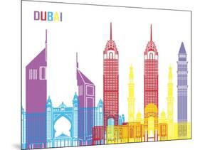 Dubai Skyline Pop-paulrommer-Mounted Art Print