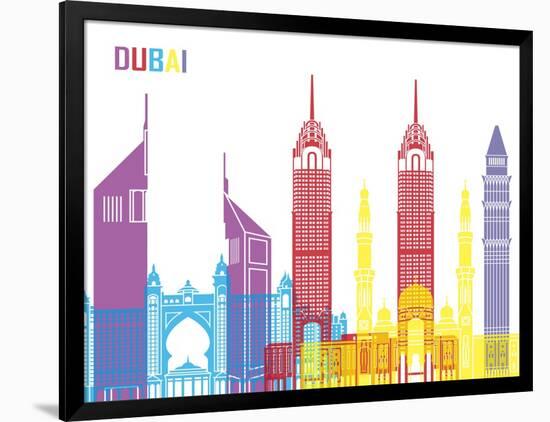 Dubai Skyline Pop-paulrommer-Framed Art Print