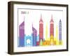Dubai Skyline Pop-paulrommer-Framed Art Print