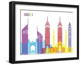 Dubai Skyline Pop-paulrommer-Framed Art Print