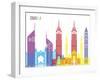 Dubai Skyline Pop-paulrommer-Framed Art Print