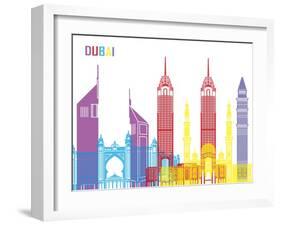 Dubai Skyline Pop-paulrommer-Framed Art Print