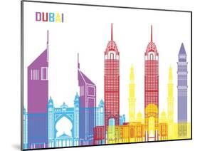 Dubai Skyline Pop-paulrommer-Mounted Art Print