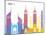 Dubai Skyline Pop-paulrommer-Mounted Art Print