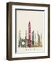 Dubai Skyline Poster-paulrommer-Framed Art Print