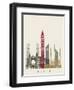 Dubai Skyline Poster-paulrommer-Framed Art Print