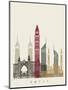 Dubai Skyline Poster-paulrommer-Mounted Art Print