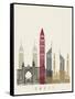 Dubai Skyline Poster-paulrommer-Framed Stretched Canvas