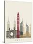 Dubai Skyline Poster-paulrommer-Stretched Canvas