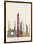 Dubai Skyline Poster-paulrommer-Framed Art Print