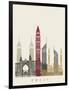 Dubai Skyline Poster-paulrommer-Framed Art Print