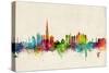 Dubai Skyline-Michael Tompsett-Stretched Canvas