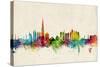 Dubai Skyline-Michael Tompsett-Stretched Canvas