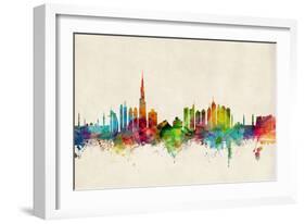 Dubai Skyline-Michael Tompsett-Framed Premium Giclee Print