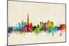 Dubai Skyline-Michael Tompsett-Mounted Premium Giclee Print