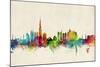 Dubai Skyline-Michael Tompsett-Mounted Art Print