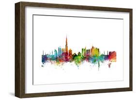 Dubai Skyline-Michael Tompsett-Framed Art Print