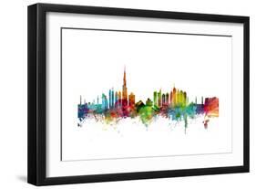 Dubai Skyline-Michael Tompsett-Framed Art Print