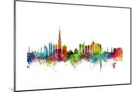 Dubai Skyline-Michael Tompsett-Mounted Art Print