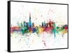 Dubai Skyline-Michael Tompsett-Framed Stretched Canvas