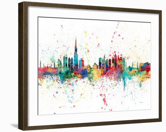 Dubai Skyline-Michael Tompsett-Framed Art Print